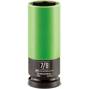 Powerbuilt 7/8 in. Zeon Lug Nut Socket Set for Damaged Lug Nuts - 941432M , Green