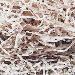 InsideMyNest Antique Ivory Shredded Tissue Paper Box Filler Hamper Gift Basket Acid-free Colorfast (100g)