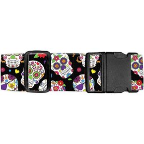 Luggage Straps for Suitcases Travel Belt Accessories, Cute Suitcase Strap, Adjustable Luggage Belt Strap, Heavy Duty with Quick-Release Buckle Luggage Strap Boho Mushrooms