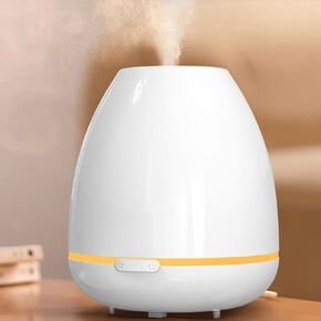 Essential Oil Diffuser 300ml Diffusers for Home with 7 Color LED Lights and Cool Mist 360 Scent Diffuser Quiet Humidifier Waterless Auto-Off Aromatherapy for Large Room Office, Gift for Lady