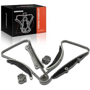 A-Premium 9PCS Engine Timing Chain Kit W/Sprocket & Tensioner & Guide Compatible with Ford Escape 2009-2012, Fusion 2010-2012 & Mercury Mariner 2009-2011, Milan 2010-2011 - V6 3.0L