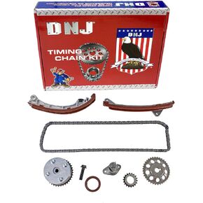 DNJ TK951VVT Timing Chain Kit for 1998-2008/ Pontiac, Toyota/Celica, Corolla, Matrix, MR2 Spyder, Prizm, Vibe / 1.8L / DOHC / L4 / 16V / 110cid, 1794cc / 1ZZFE