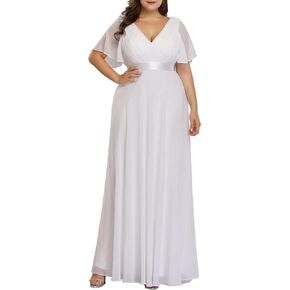 Ever-Pretty Women's Double V-Neck Formal Dresses Plus Size Bridesmaid Dress 09890-PZ