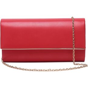 Women Evening Bag Vegan Leather Clutch Purse Shoulder Crossbody Envelope Bag for Party Wedding Prom Bridal