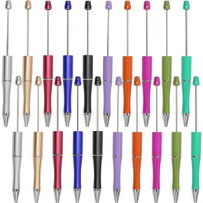 jiebor 15Pcs Beadable Bead Ballpoint Diy Cute Cool Pens for Students Teacher Bridal Graduation Christmas Gift Office Supplies Black Ink