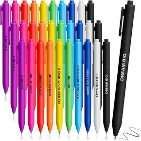 Epakh 30 Pieces Funny Ballpoint Pens, Fun Motivational Quotes, Colorful, Smooth Writing, Novelty Gift for Coworkers Office Supplies(Colorful,Interesting)