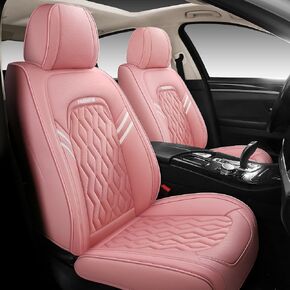 BGYFDU02 Seat Cover 5-Seater Full Set, Airbags Compatible with Synthetic Leather Car Seat Cushion Protectors (Bule-Black)