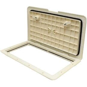 T-H Marine Sure-Seal Boat Hatch - Marine Access Hatch Lid for Boat Deck Storage - Dual Seals Provide a Watertight Compartment - 13" x 24", Polar White