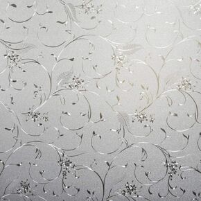 Niviy Window Privacy Film Wheat Flower Frosted Window Glass Film No Glue Door Window Covering for Office and Home Decoration,35.4 inches by 78.7 inches