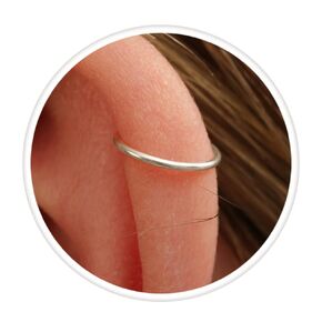 Cartilage Earring Hoop – 925 Sterling Silver Helix – 20 Gauge 8mm Silver Body Jewelry