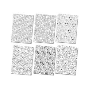 Pattern Coloring Postcards for Adults & Kids, Set of 6 Colorable cards to Wish Family, Friends & Teachers, Size 5 x 7 Inches