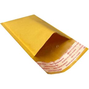 StarBoxes 100 Kraft BUBBLE Mailers 4x8" - #000 Self-Sealing Padded Envelopes Bags