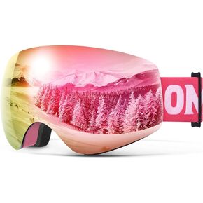 OMID Kids Ski Goggles, Anti-fog UV Protection Snowboard Snow Goggles Boys Girls