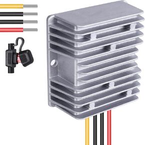 Golf Cart 48V to 12V Converter DC Buck Voltage Regulator Reducer Transformer with Fuse IP68 for Golf Cart Club Car (120W 10A)