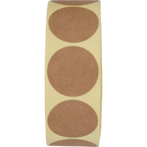 Camp Galaxy 1 Inch Natural Brown Kraft Stickers (1000 Total) - Round Blank Stickers for Store Owners, Crafts, Organizing, Jar and Canning Labels, Price Tags