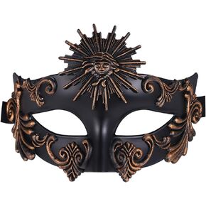 Helios Masquerade Mask Men: Egypt Ancient Greece Roman Costume Mask - Venetian Halloween Mardi Gras Mask