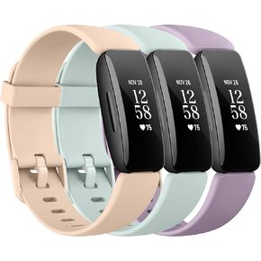 3 Pack Silicone Bands Compatible with Fitbit Inspire 2 Bands for Women Men, Adjustable Replacement Sport Wristbands Straps for Fitbit Inspire 2 / Ace 3