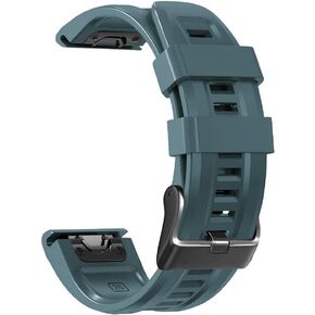 Silicone Band Compatible with Garmin Fenix 7X/7X Pro/6X/6X Pro/5X/5X Plus/3/3 HR, 26mm Quick Fit Soft Silicone Bracelet Wristband Replacement Band for Garmin D2 Mach 1 Pro/Delta PX/Charlie/Bravo