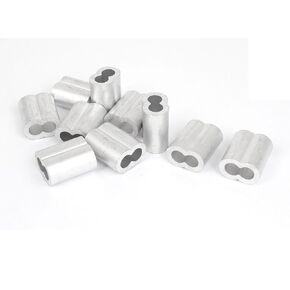 uxcell 5/16" Wire Rope Aluminum Sleeves Clip Fittings Cable Crimps 10pcs