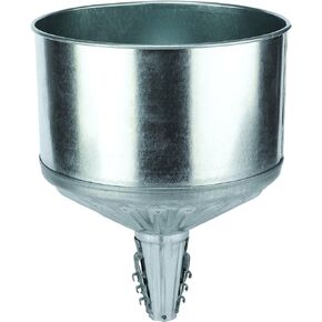 LubriMatic 75-008 Galvanized Steel Lock-On Tractor Funnel - 8 Quart, Silver