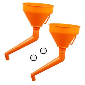 ERINGOGO 2pcs Filler Funnel Engine Oil Funnel Oil Fill 02562 Lubeo 6" Funnel 1 1/2 Quart Water Tank Funnel Long Mouth Funnel Oil Filters Car Funnel Gasoline Funnel Grease Nozzle Filling Abs