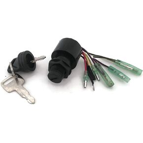 ITACO Boat Motor Engine 87-17009A5 Key Switch Assy Ignition for Mercury Mariner Outboard 3 Position Push Choke