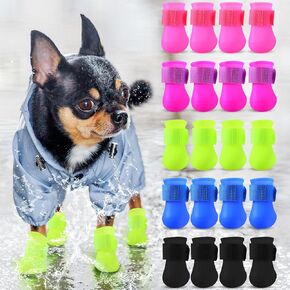 5 أزواج من أحذية الكلاب المقاومة للماء، أحذية المطر للكلاب، مصنوعة من مادة PVC المضادة للانزلاق، أحذية المطر للكلاب الصغيرة، أحذية المطر للكلاب في الأماكن المغلقة والخارجية، 5 ألوان in Kuwait