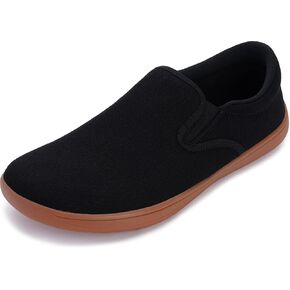 WHITIN Men's Wide Slip on Barefoot Shoes | Minimalist Sneakers | Elastic Collar