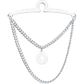 مشبك ربطة عنق للرجال مع سلسلة ربطة عنق وربطة عنق وسلسلة ربطة عنق مع حلية متقاطعة in Kuwait