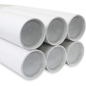 MagicWater Supply Mailing Tube 3 in x 18 in White6 Packfor Shipping and Storage of Posters, Arts, Crafts, and Documents