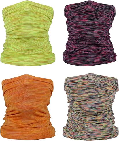 4 Pack Kids Neck Gaiter Warmers Summer Face Bandana Cover for Children Face Scarf Headwear Balaclava for Boys Girls in Saudi Arabia