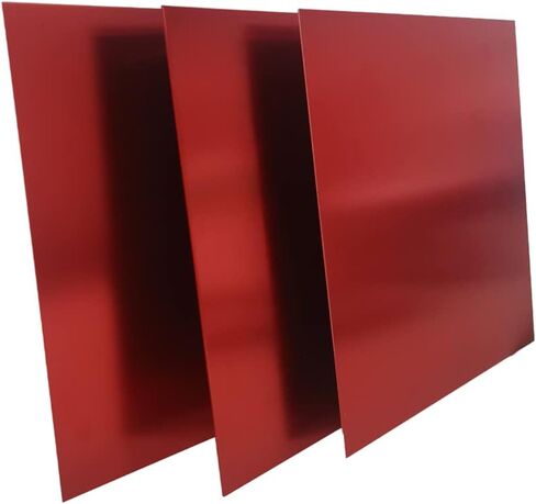 3 قطعة من لوحة الألومنيوم الأحمر 200x200 مللي متر لوحة الألومنيوم الأكسدة لتقوم بها بنفسك المواد الليزر قطع الإطار لوحة معدنية سمك 1 مللي متر in Kuwait