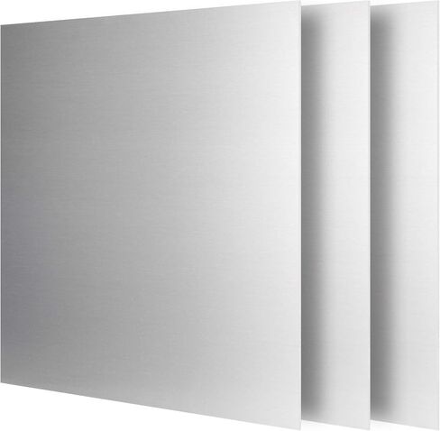 صفائح الألمنيوم المعدنية، ZEONHAK 3 قطع 6061 T651 12 × 12 × 0.06 بوصة لوحة ألومنيوم مسطحة مسطحة مغطاة بطبقة واقية، قابلة للمعالجة بالحرارة ومقاومة للتآكل in Kuwait