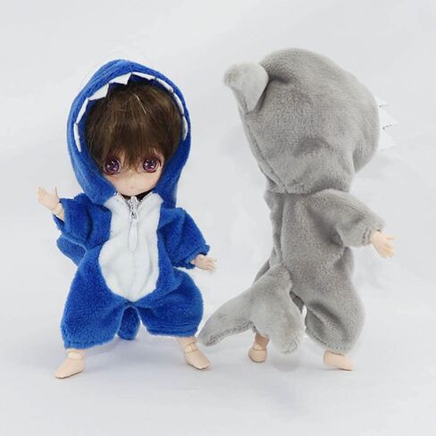 Nianniyhouse Shark Suit Onesies 1/12 BJD OB11 دمية 4.3 بوصة (11 سم) ملحق الشكل (B-1) in Kuwait