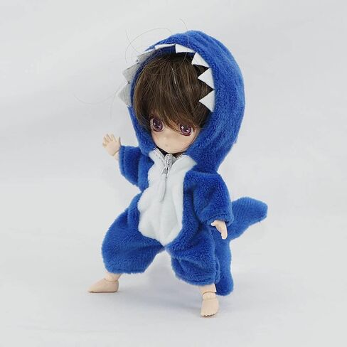 Nianniyhouse Shark Suit Onesies 1/12 BJD OB11 دمية 4.3 بوصة (11 سم) ملحق الشكل (B-1) in Kuwait