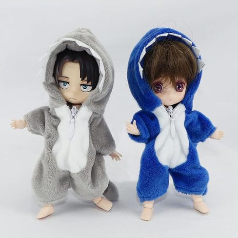 Nianniyhouse Shark Suit Onesies 1/12 BJD OB11 دمية 4.3 بوصة (11 سم) ملحق الشكل (B-1) in Kuwait