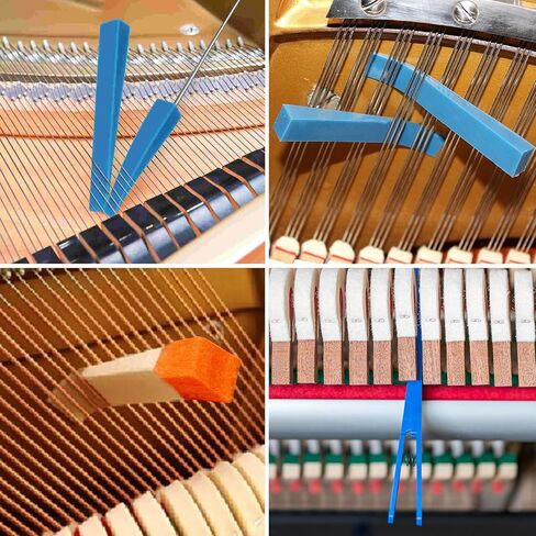 طقم ضبط البيانو الاحترافي 24 قطعة مجموعة أدوات ضبط البيانو العالمية مجموعة أدوات ضبط البيانو للمبتدئين المحترفين مع حقيبة محمولة، مفتاح ضبط، قفل مفتاح الربط. موالف المهنية in Kuwait