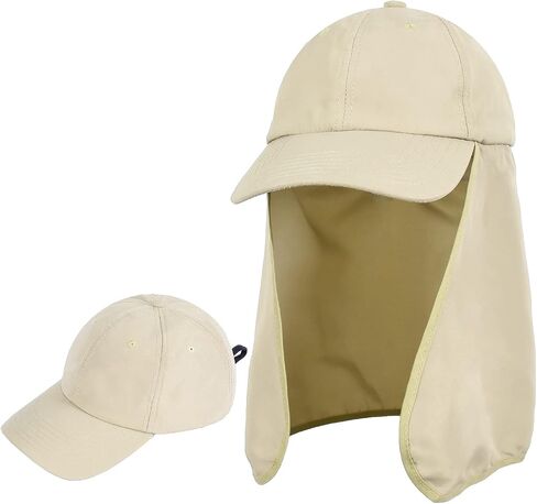 Solaris Mens Sun Hat Neck Flap 2 in 1 Foldable Waterproof UPF 50+ Baseball Cap Fishing Hiking Outdoor in Saudi Arabia