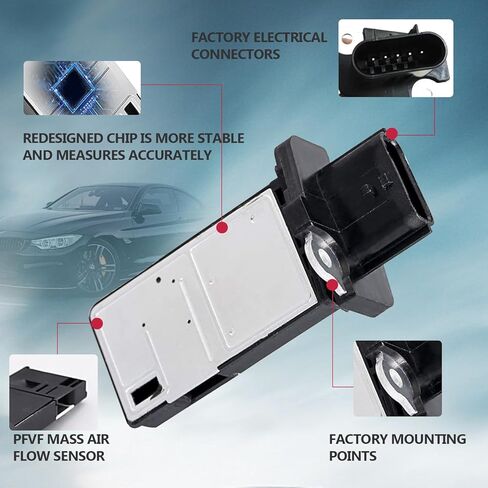 22680-7S000 مستشعر تدفق الهواء الشامل AF10141 - مع 2012 نيسان ألتيما أرمادا ماكسيما إنفينيتي EX35 EX37 FX45 FX50 متوافق in Kuwait