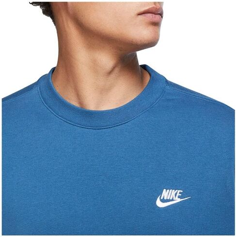 سويت شيرت من الصوف من Nike Sportswear للرجال (أزرق مارينا داكن/أبيض، كبير) in Saudi Arabia