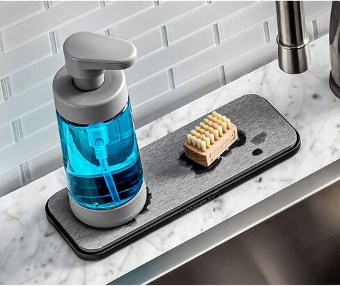 محطة صابون رغوية من Madesmart، مجموعة ملابس الحوض، حجرة جيدة التهوية، صديقة للبيئة، مصممة هندسيًا، قاعدة ناعمة الإمساك، صغيرة، كربون in Kuwait