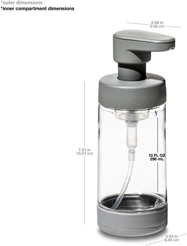 محطة صابون رغوية من Madesmart، مجموعة ملابس الحوض، حجرة جيدة التهوية، صديقة للبيئة، مصممة هندسيًا، قاعدة ناعمة الإمساك، صغيرة، كربون in Kuwait