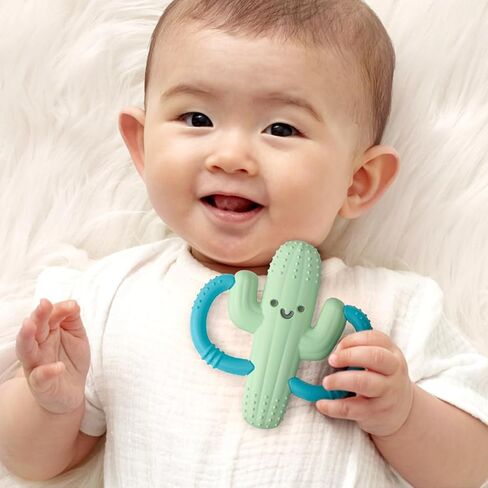 Itzy Ritzy Banana-Shaped Teether with Handles; Silicone Teether with Easy-Grab Handles and Textured, Teethable Surfaces (Banana) in Saudi Arabia