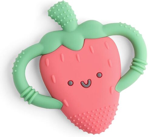 Itzy Ritzy Banana-Shaped Teether with Handles; Silicone Teether with Easy-Grab Handles and Textured, Teethable Surfaces (Banana) in Saudi Arabia