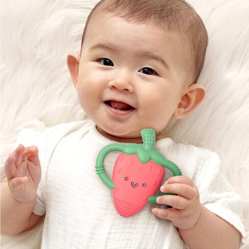 Itzy Ritzy Banana-Shaped Teether with Handles; Silicone Teether with Easy-Grab Handles and Textured, Teethable Surfaces (Banana) in Saudi Arabia