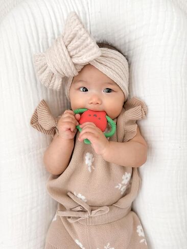 Itzy Ritzy Banana-Shaped Teether with Handles; Silicone Teether with Easy-Grab Handles and Textured, Teethable Surfaces (Banana) in Saudi Arabia
