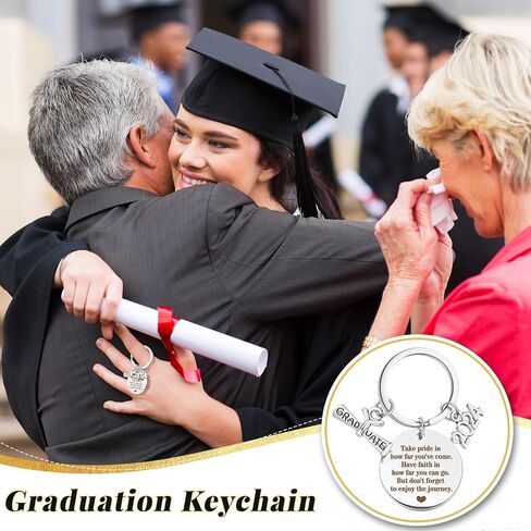 Henoyso 2024 Graduation Gifts Keychain Graduation Gifts for Him Class Gifts Graduation Key Chain for University Middle High School(6 Packs) in Saudi Arabia