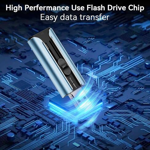 محرك أقراص فلاش USB سعة 128 جيجابايت، عصا ذاكرة USB مقاومة للماء مع سلسلة مفاتيح - محرك إبهام محمول لتخزين الصور، وحفظ المزيد من الصور ومقاطع الفيديو - متوافق مع الكمبيوتر/الكمبيوتر المحمول in Kuwait