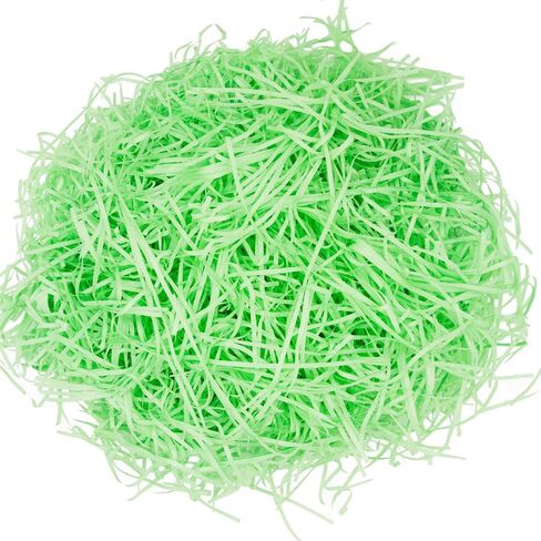 AVOIN Easter Grass, 9 Oz Easter Basket Grass, Shredded Tissue Easter Grass Basket Filler, Easter Grass Paper for DIY Easter Gift Wrapping, Easter Egg Stuffer Party Supplies (Green) in Saudi Arabia