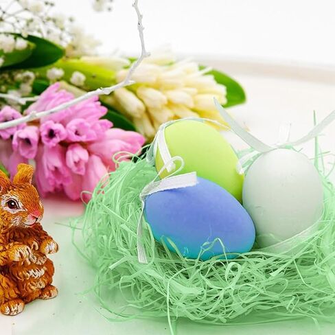 AVOIN Easter Grass, 9 Oz Easter Basket Grass, Shredded Tissue Easter Grass Basket Filler, Easter Grass Paper for DIY Easter Gift Wrapping, Easter Egg Stuffer Party Supplies (Green) in Saudi Arabia